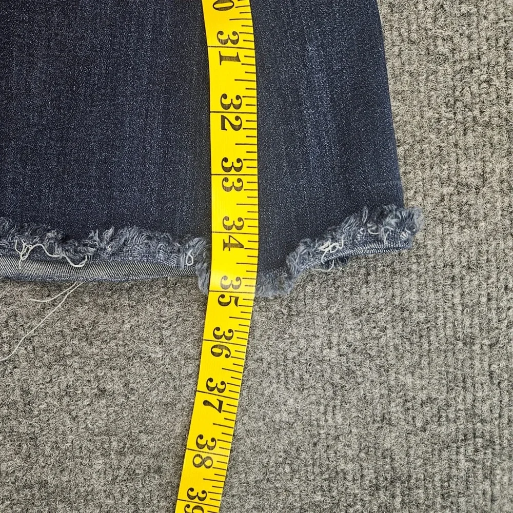 Flying‎ Monkey Flare Jeans Womens 26 Dark Wash Raw Hem Denim Retro Boho Boho